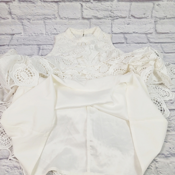 Erin Fetherston cream lace peplum eyelet dress - Picture 11 of 14